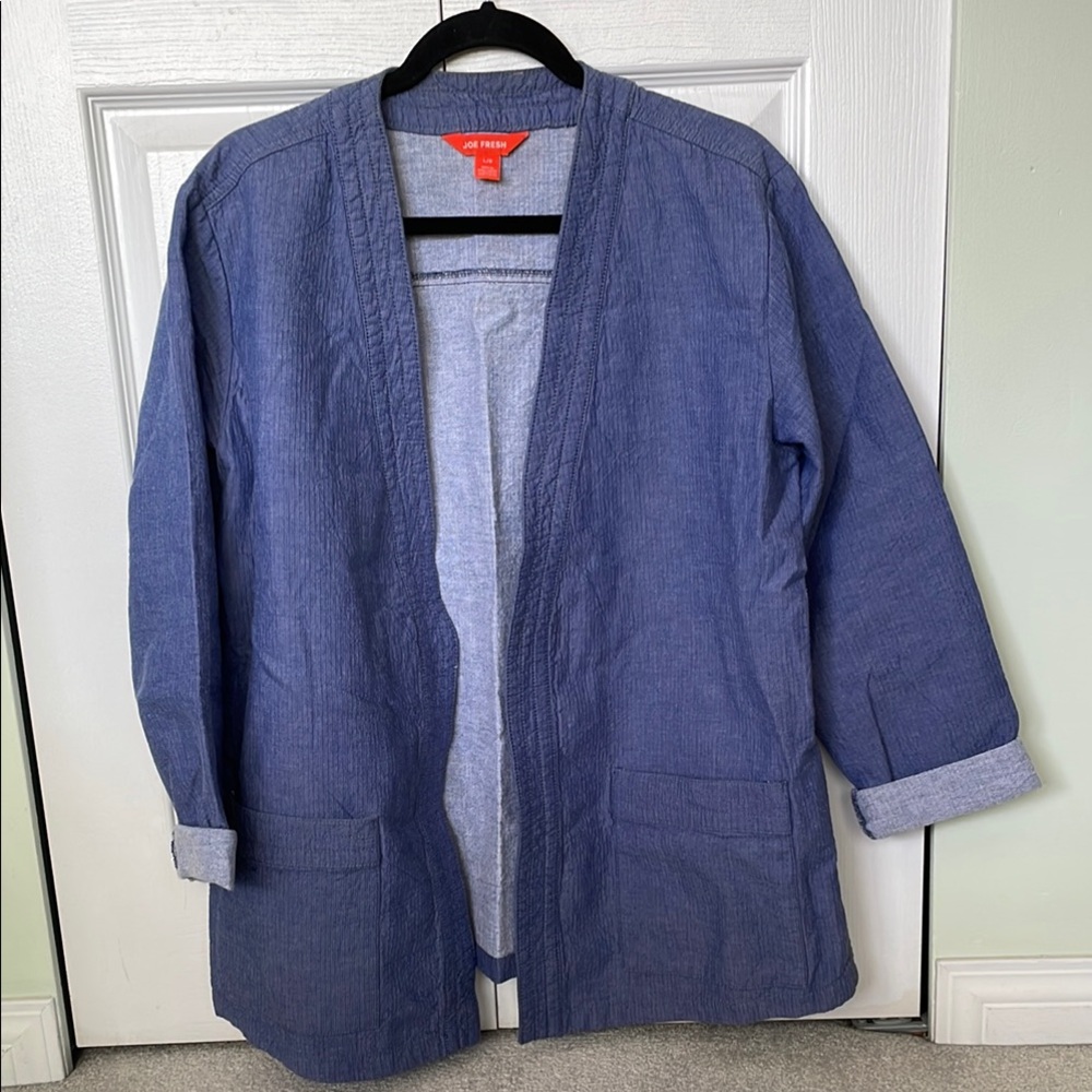Joe Fresh Blue Open-Front Denim